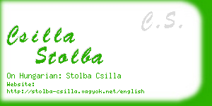 csilla stolba business card